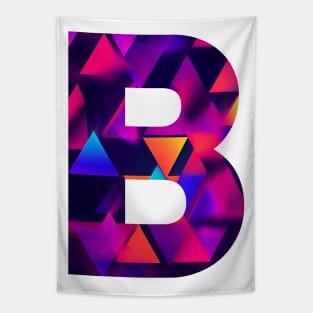 Letter b with a pattern of geometric shapes Tapestry