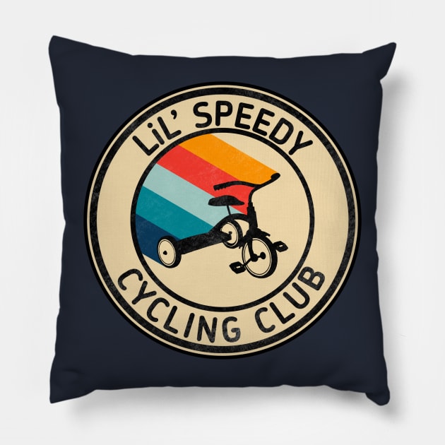 Lil’ Speedy Cycling Club Pillow by Crooked Skull