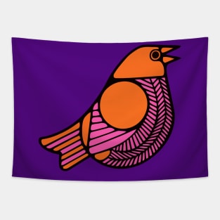 Pink Bird Tapestry