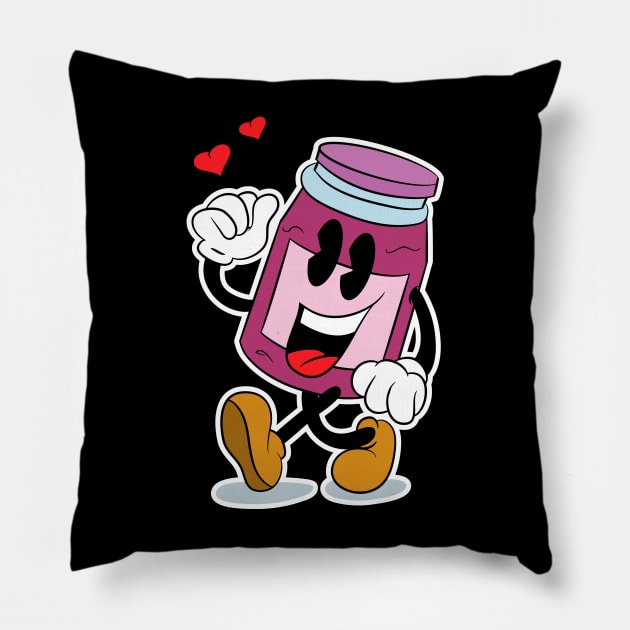 Matching Couple PeanutButter Jelly Perfect Pair 2b Pillow by Teesbyhugo