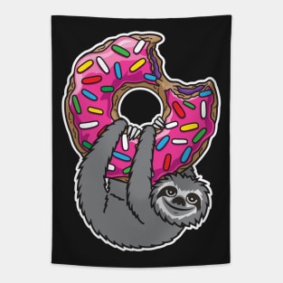 Sloth loves donut Tapestry