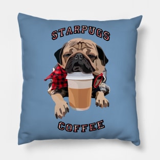 Star Pugs Coffee Pillow