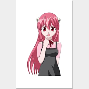 Nana Elfen Lied Fanart Anime Waifu Poster for Sale by Spacefoxart