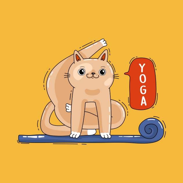 Cat and yoga by My Happy-Design