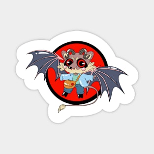 Raccoon devil, raccoon demon,Raccoon devil sticker,raccoon demon sticker,raccoon sticker,Raccoon,animal,animal sticker,Raccoon printable,devil printable Magnet