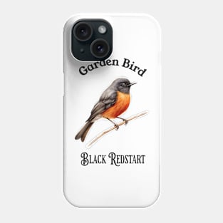 Garden Bird Black RedStart Phone Case