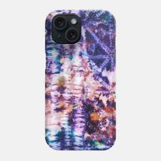 Purple Summer Tie Dye Batik Wax Tie Die Print Phone Case