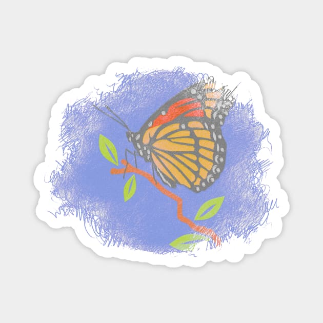 Monarch Butterfly Magnet by evisionarts