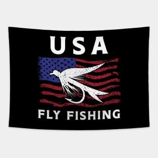 USA Fly Fishing Tapestry