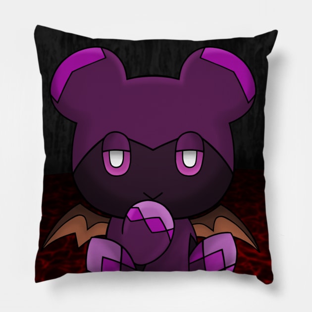 Quartz Smug BG Pillow by Firestorm Fox