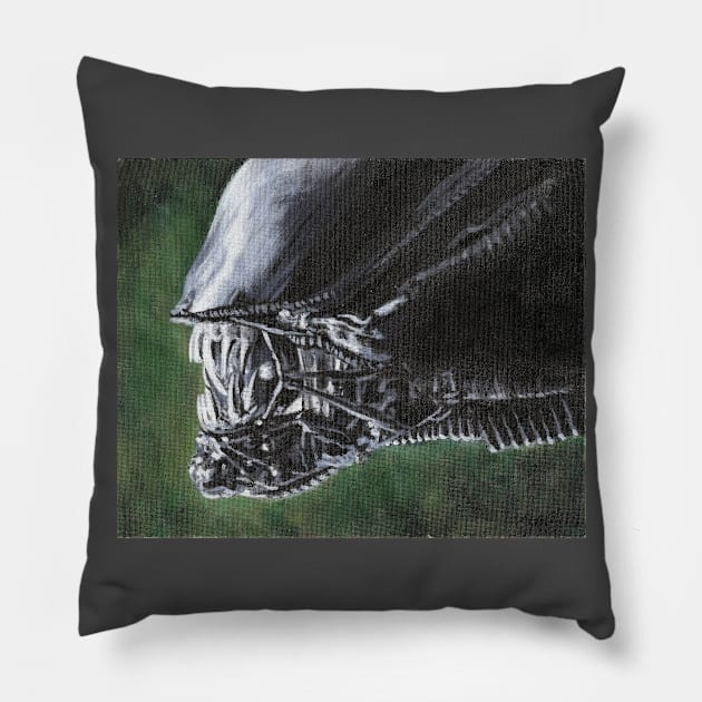 Xeno-Closeup Pillow by CraigMahoney