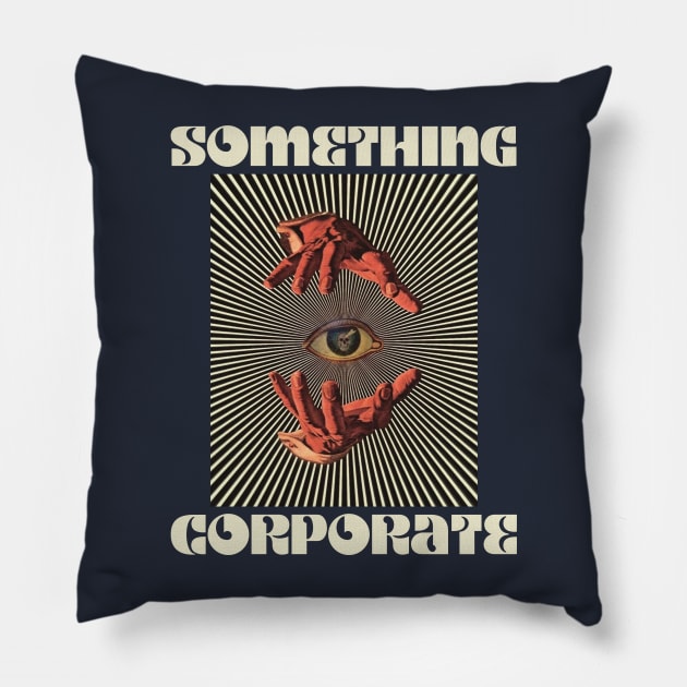 Hand Eyes Something Corporate Pillow by Kiho Jise