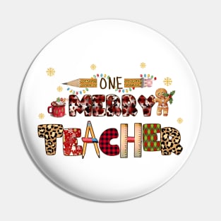 Christmas teacher Pin