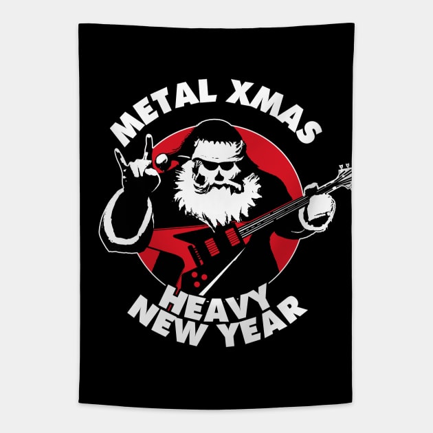 Metal Christmas & Heavy New Year | Heavy Metal Santa Claus Tapestry by TMBTM