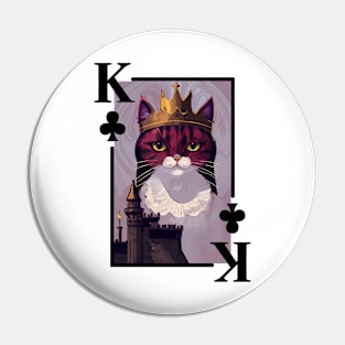 Cat King of Clubs Pin