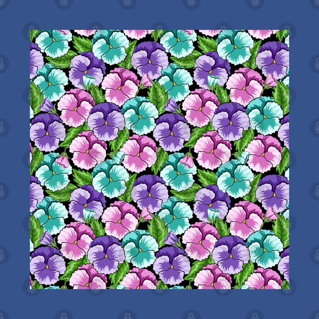 Pansy Flowers Pattern by Designoholic