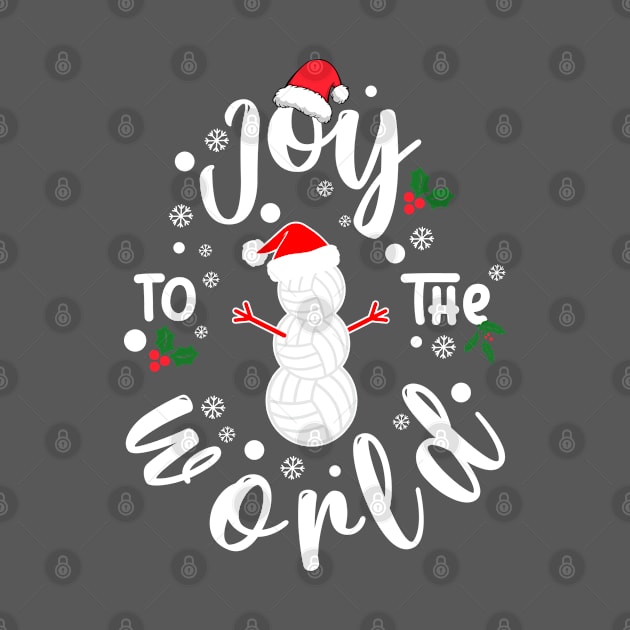 Christmas Volleyball Joy To The World Funny Volleyball Lover by egcreations