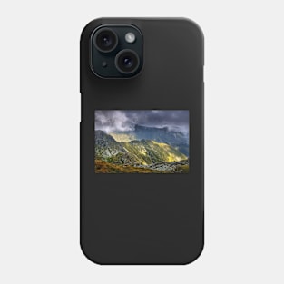 Alpine landscape in a cloudy day Phone Case