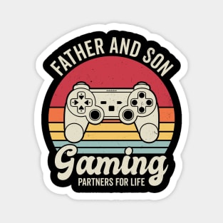 Father and son gaming partners for life Magnet