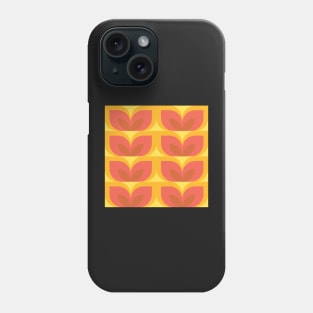 Fall Orange Red simple Floral patterns Phone Case