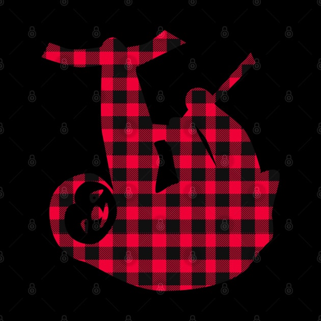 Sloth Red Buffalo Plaid Ugly Christmas Xmas by tobzz