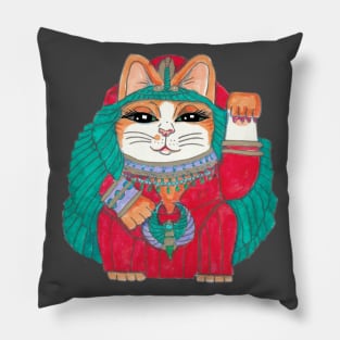 Cleocatra Lucky cat Pillow