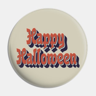 vintage typography happy halloween Pin