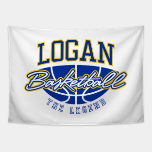 Logan Basketball The Legend Custom Player Your Name Tapestry