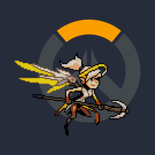 Overwatch - 16-Bit Mercy W/ Logo T-Shirt