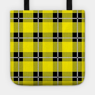 Yellow and Black Flannel-Plaid Pattern Tote