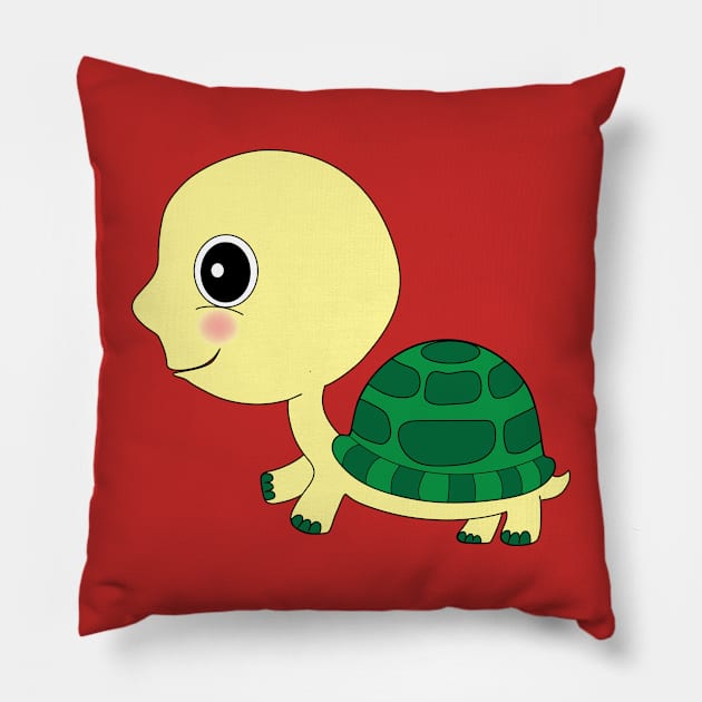 baby turtle Pillow by Supak