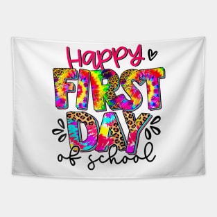 Back To School Teacher Student Happy First Day Of School Tapestry