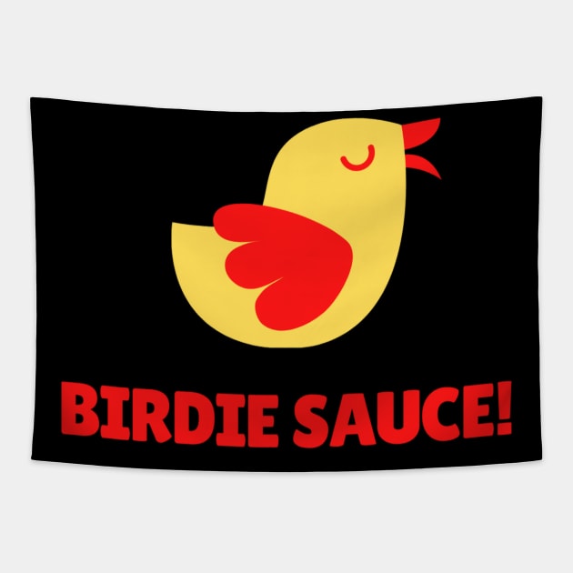 Birdie Sauce Fun Golf Apparel Tapestry by Topher's Emporium