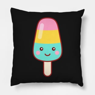 Ice Cream Popsicle Emoji Minimal Pillow