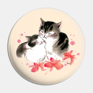 Cat mother and rose baby Pin