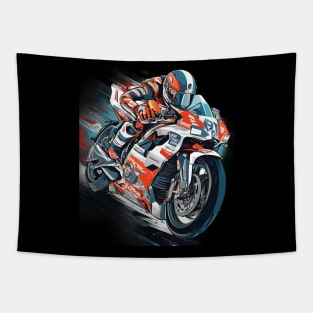 Motorcyclist Tapestry