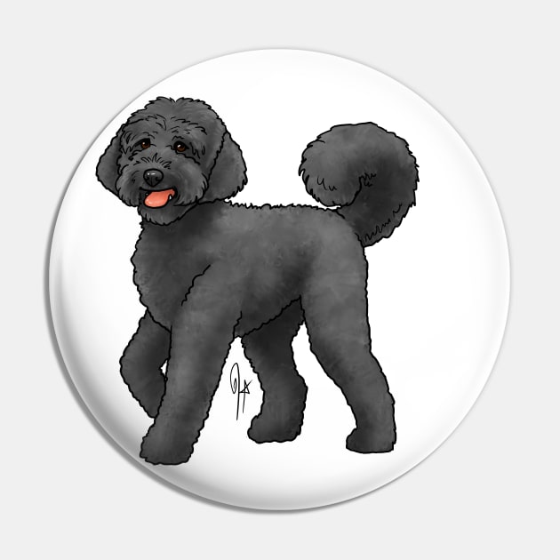 Dog - Labradoodle - Black Pin by Jen's Dogs Custom Gifts and Designs