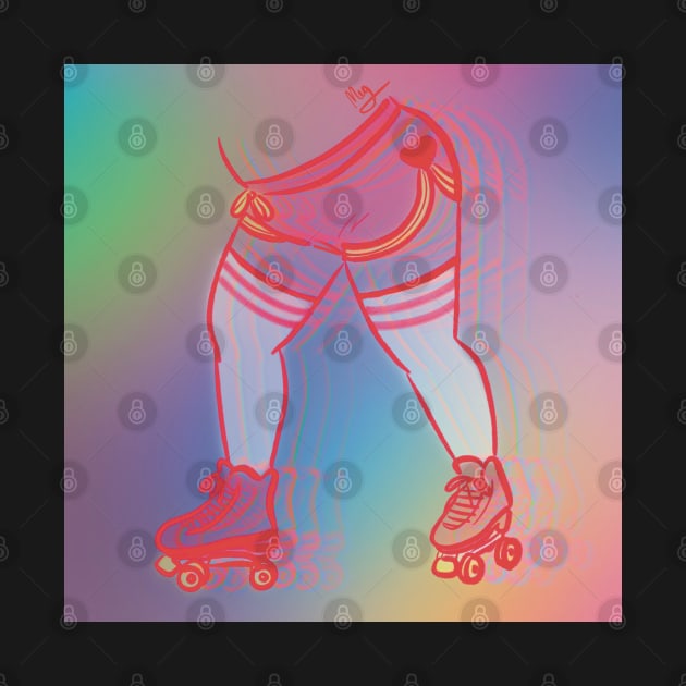 Skate Your Heart Out by Meg Schmeg Art