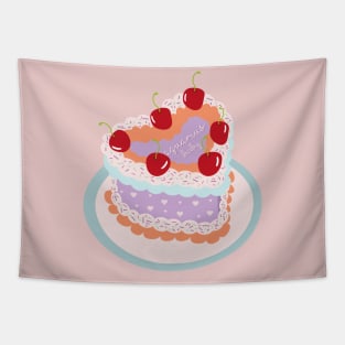 Aquarius Baby Heart Cake Design Tapestry