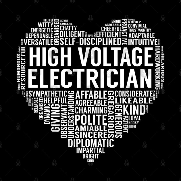 High Voltage Electrician Heart by LotusTee