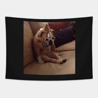 Funny Sad dog Stickers Tapestry