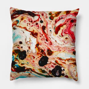 Abstract marble texture fluid art design Pillow