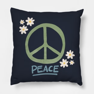 Peace Flowers Pillow