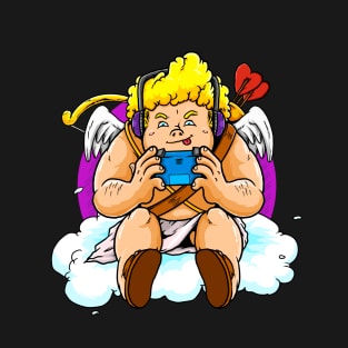 Funny Gamer Cupid Teenage Boys Girls Gaming Valentine Day T-Shirt