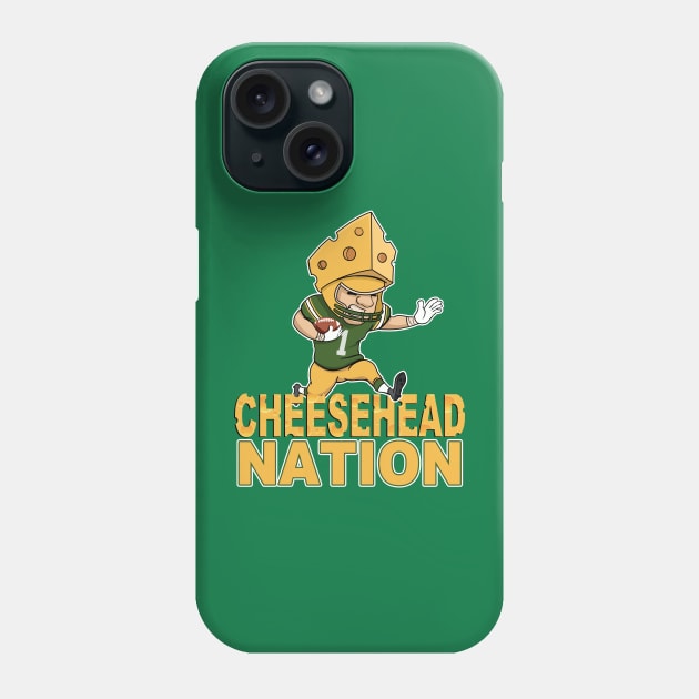 Cheesehead Nation Green Bay Packers Phone Case by GAMAS Threads