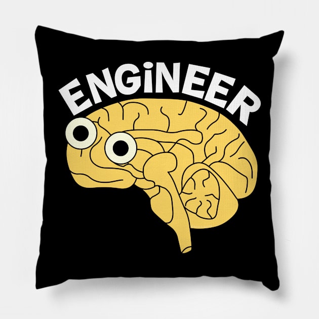 Brainy Engineer Pillow by Barthol Graphics