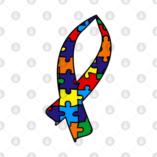 Autism Awareness Ribbon by BlakCircleGirl