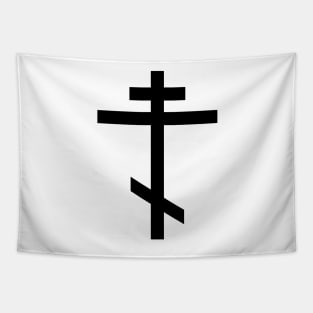 Orthodox cross (black) Tapestry