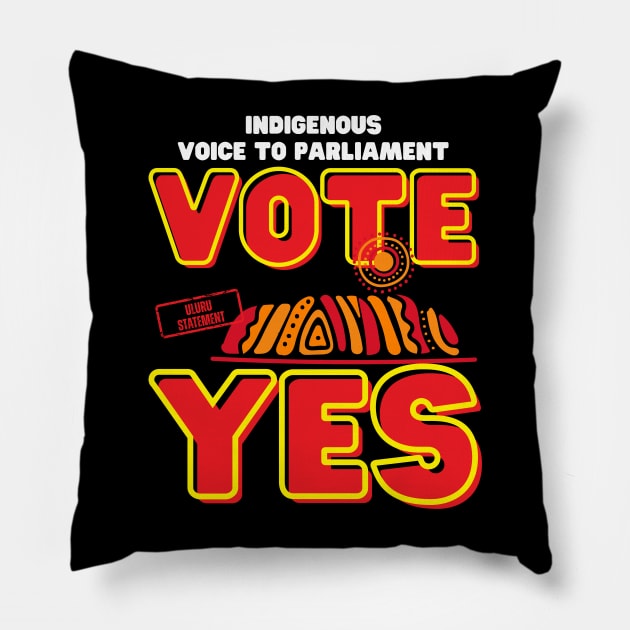 Indigenous Voice To Parliament Pillow by Daz Art & Designs