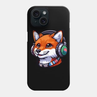 Fox With Headphone Phone Case